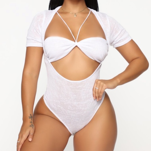 Fashion Nova 2 Piece Bodysuit - Picture 1 of 4